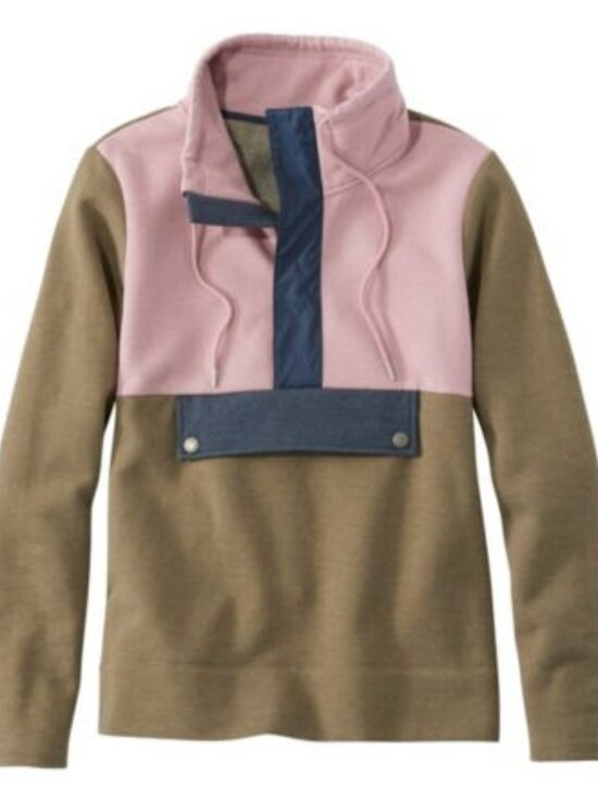 L.L. Bean Tops - Signature Organic Sweatshirt Anorak Color Block Women’s Regular L.L. Bean - L